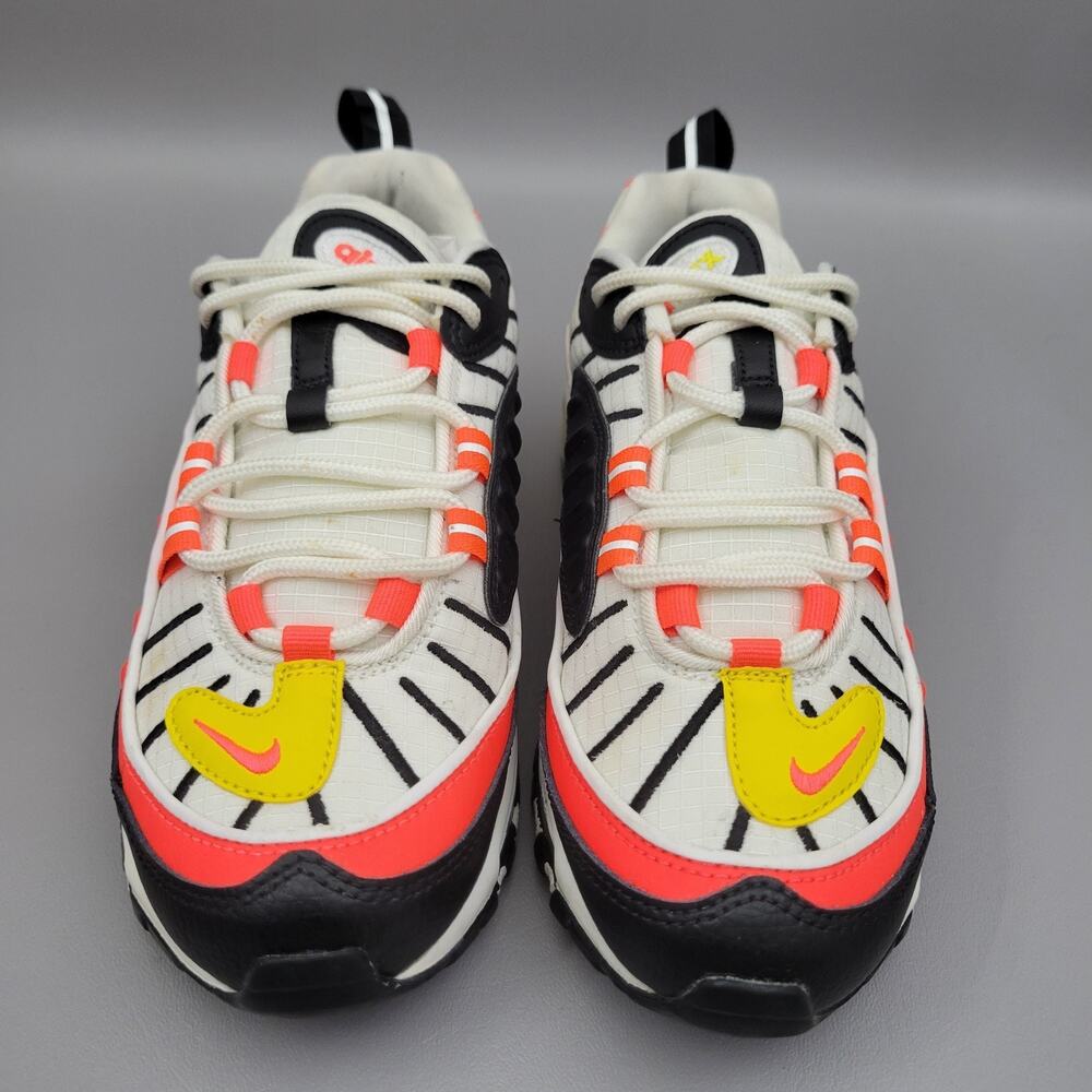 Nike Air Max 98 Youth Sneaker Low Black Bright Crimson Size 5.5 GS Womens 7 - Picture 6 of 13